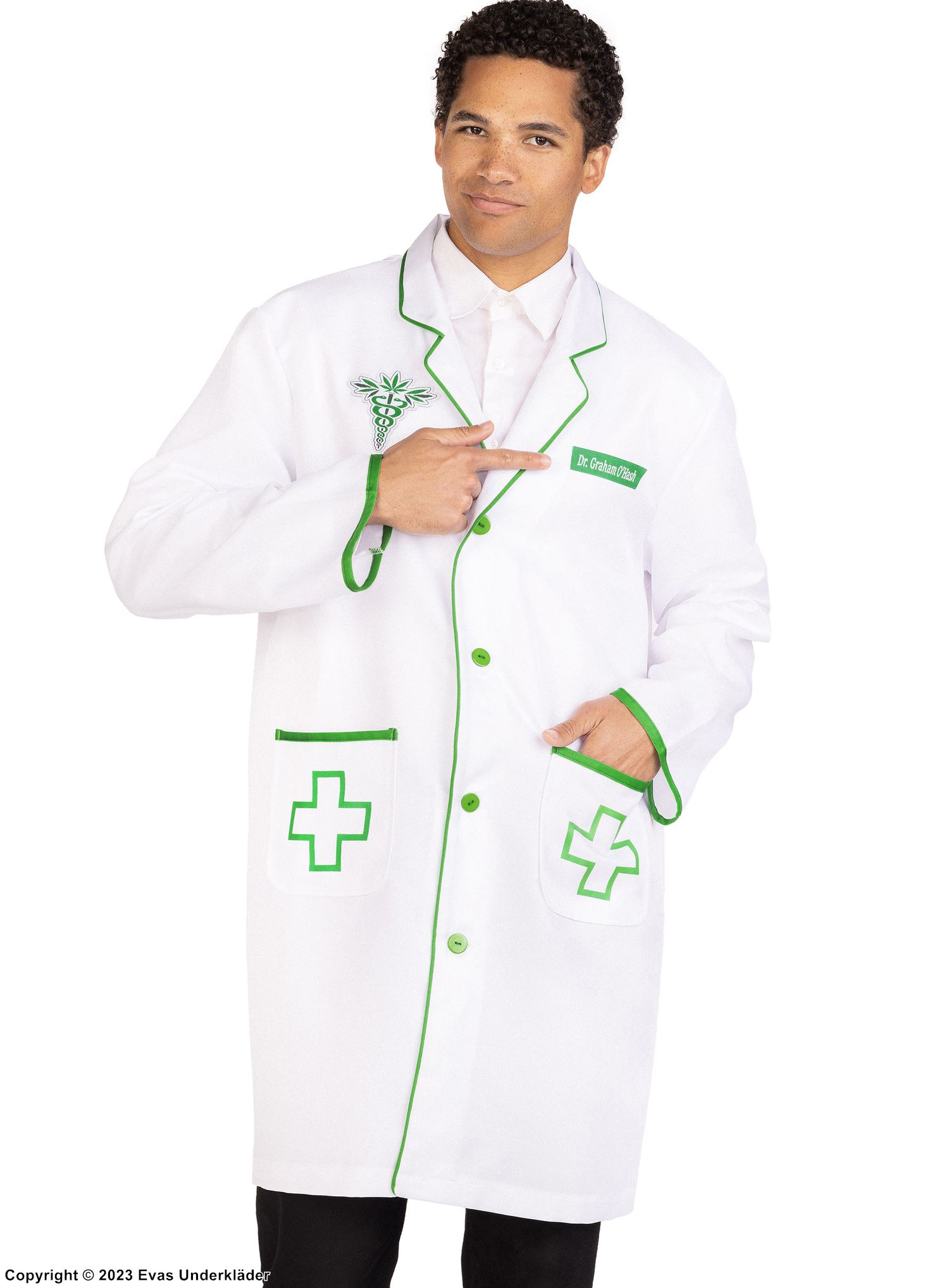 หมอ, ชุดแต่งกายแบบเสื้อแจ็คเก็ต, แขนยาว, กระเป๋า, กระดุม